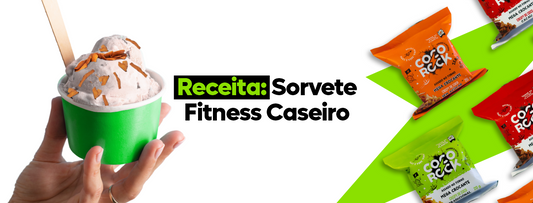 Sorvete Fitness Caseiro + Coco Rock = Delícia Fitness