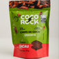 Chips de coco cacau, em ziplock de 75 gramas, com rótulo verde tarja vermelha