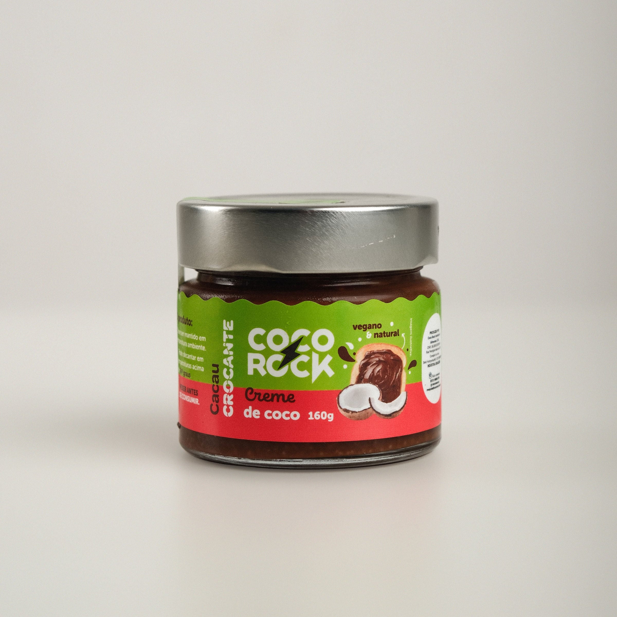 COCOʕ•ᴥ•ʔ Creme de Coco Cacau Crocante Coco Rock 160g | Pasta Vegana